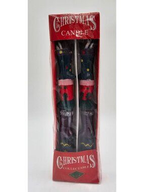 VTG Christmas Collectible Handcrafted Holiday Candle Set By Magic Creations 1997